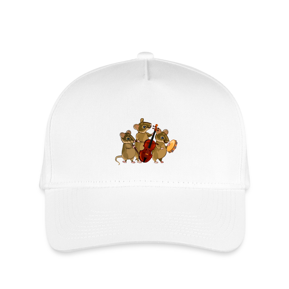 SIE CAPS "MICE BAND" Kid's Snapback Baseball Cap - white