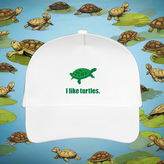 SIE CAPS " I LIKE TURTLES" Kid's Snapback Baseball Cap - white