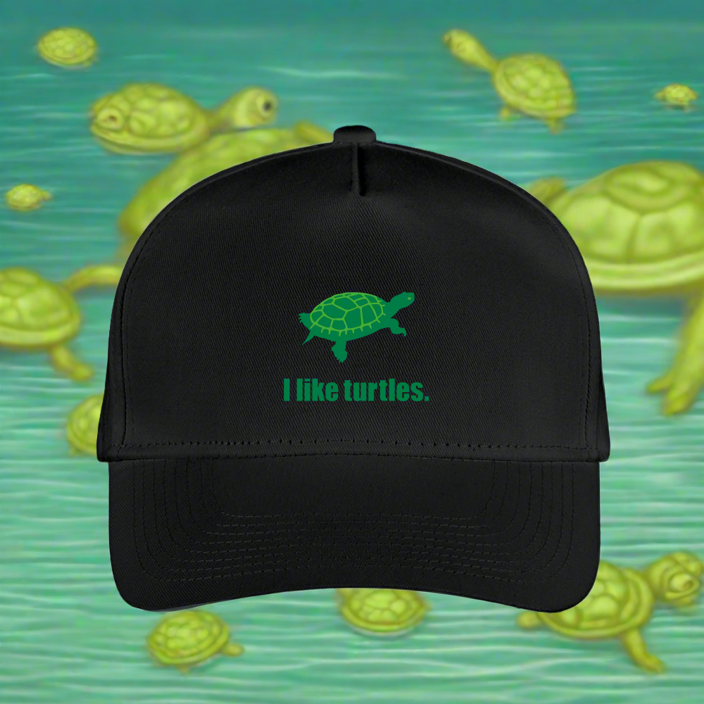 SIE CAPS " I LIKE TURTLES" Kid's Snapback Baseball Cap - black