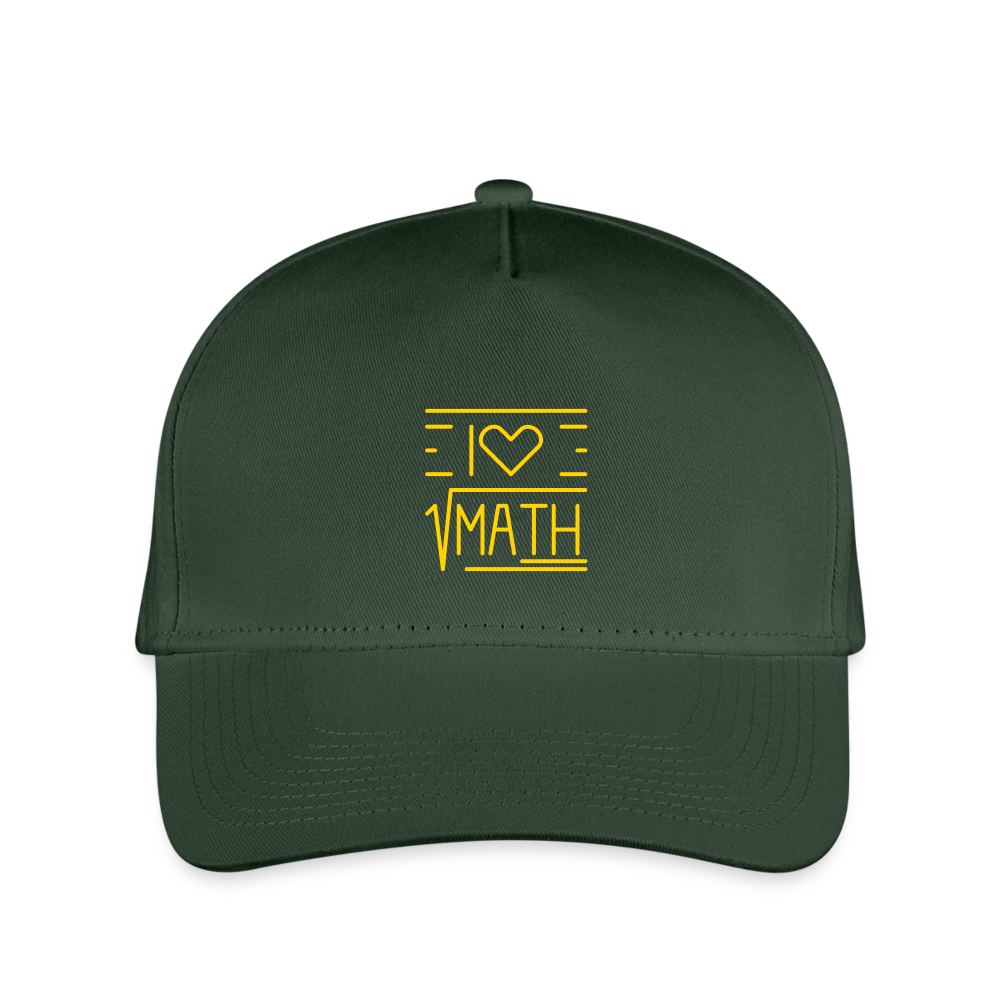 SIE CAPS "I LOVE MATH" Kid's Snapback Baseball Cap - forest green