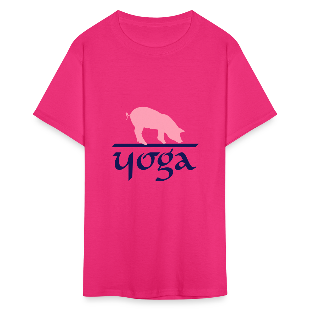 SIE CAPS "PIG YOGA" Unisex Classic T-Shirt - fuchsia