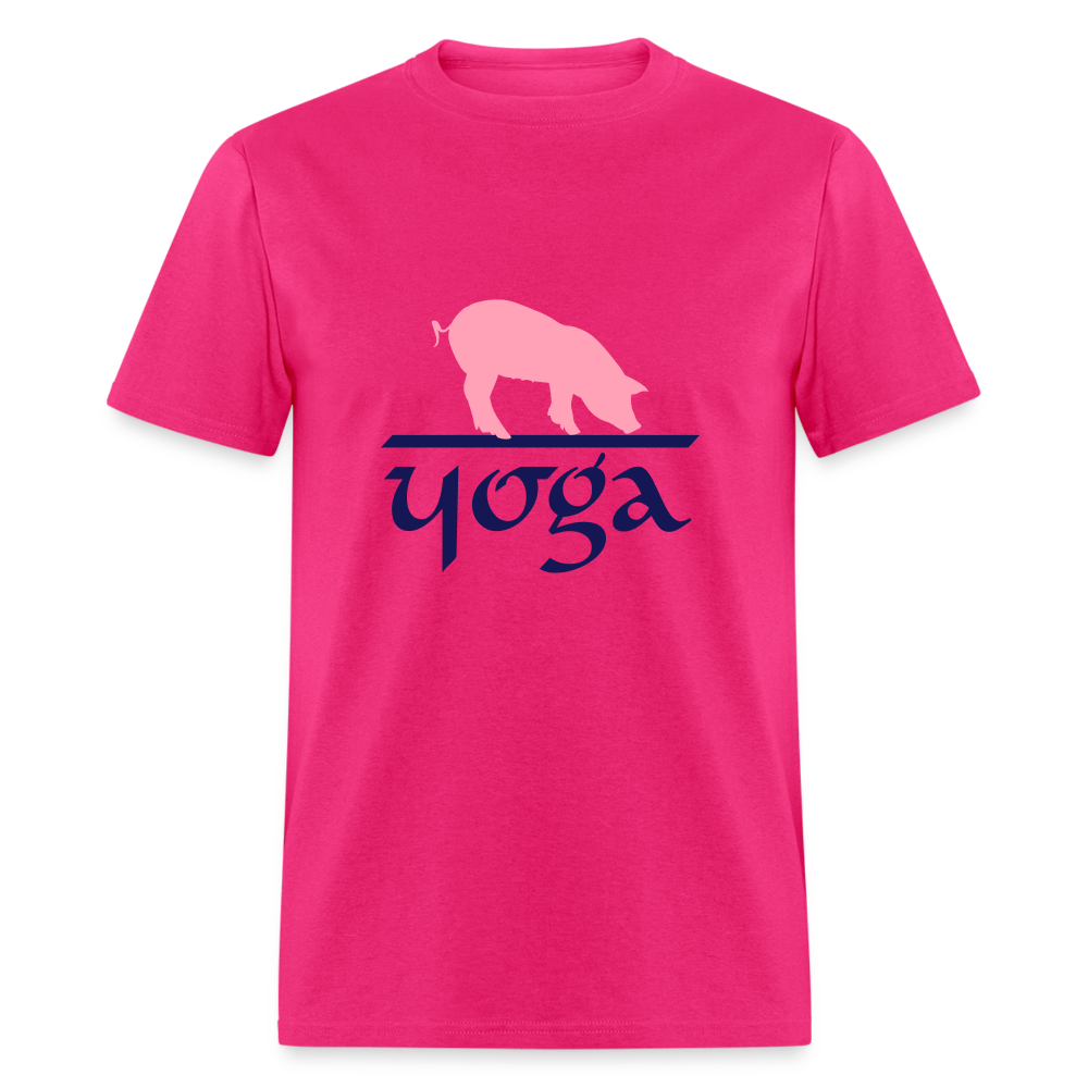 SIE CAPS "PIG YOGA" Unisex Classic T-Shirt - fuchsia