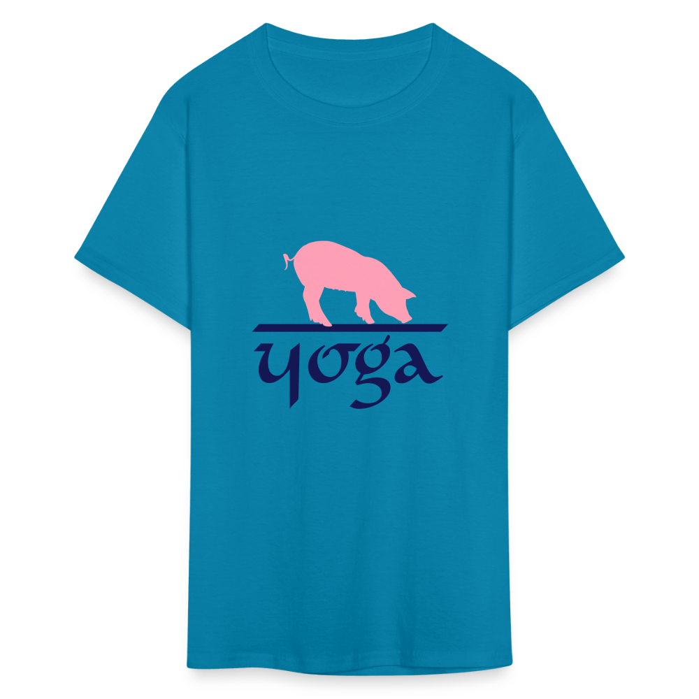 SIE CAPS "PIG YOGA" Unisex Classic T-Shirt - turquoise