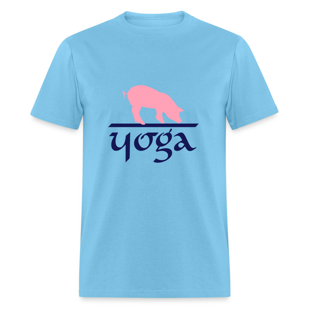 SIE CAPS "PIG YOGA" Unisex Classic T-Shirt - aquatic blue