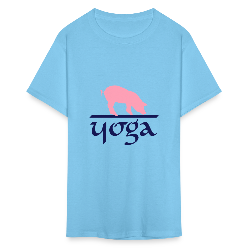 SIE CAPS "PIG YOGA" Unisex Classic T-Shirt - aquatic blue