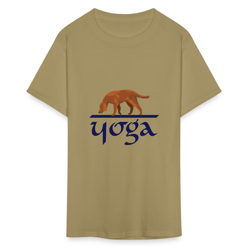 "DOG YOGA" Unisex Classic T-Shirt - khaki