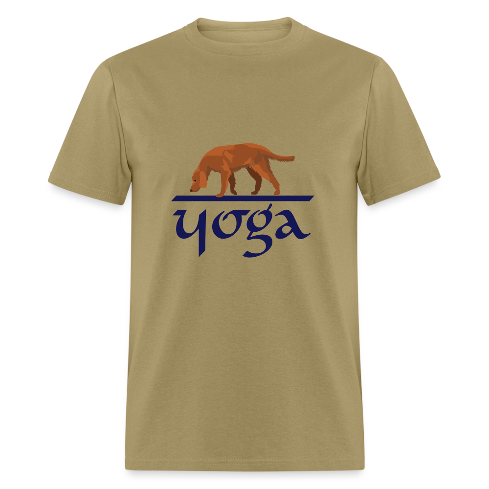 "DOG YOGA" Unisex Classic T-Shirt - khaki