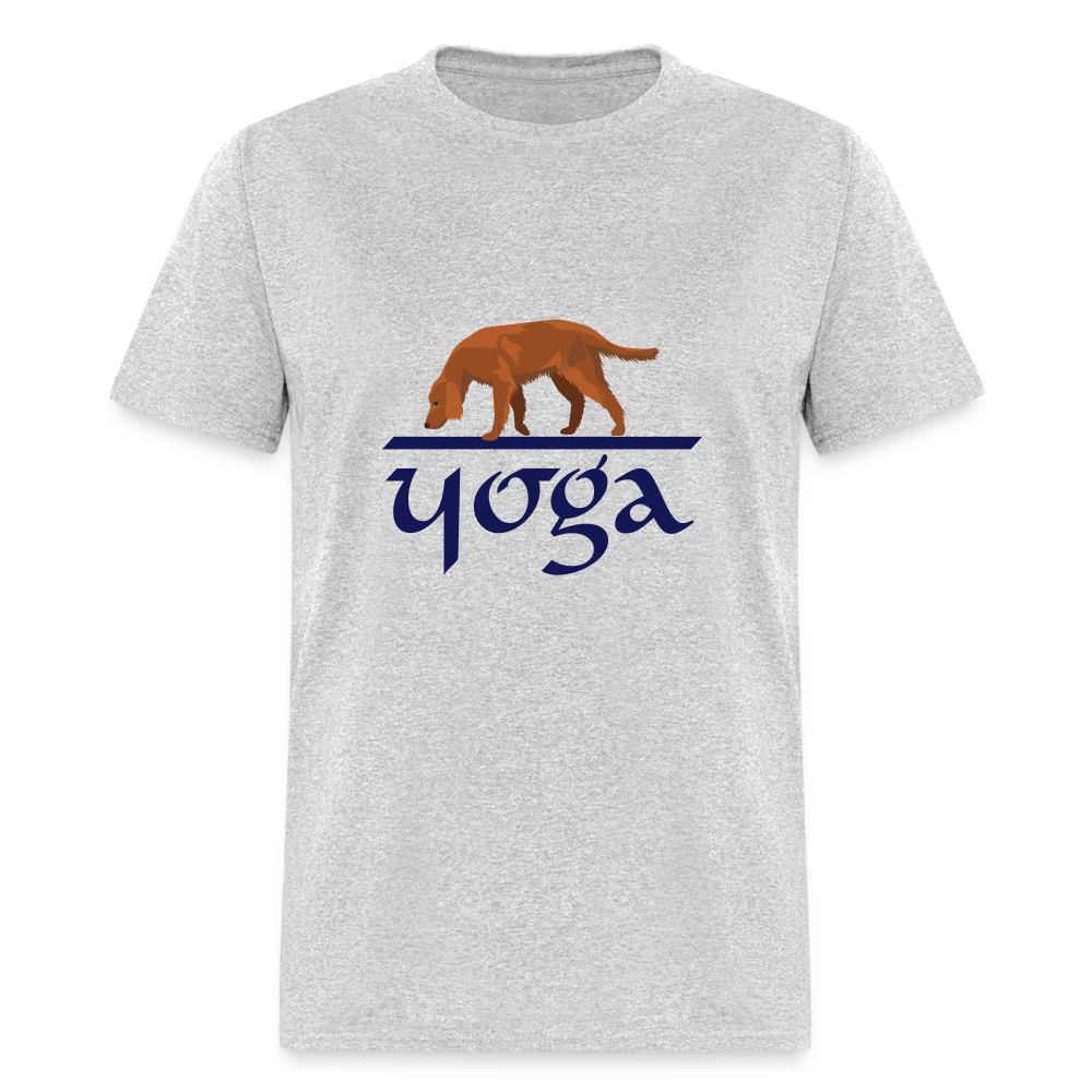 "DOG YOGA" Unisex Classic T-Shirt - heather gray