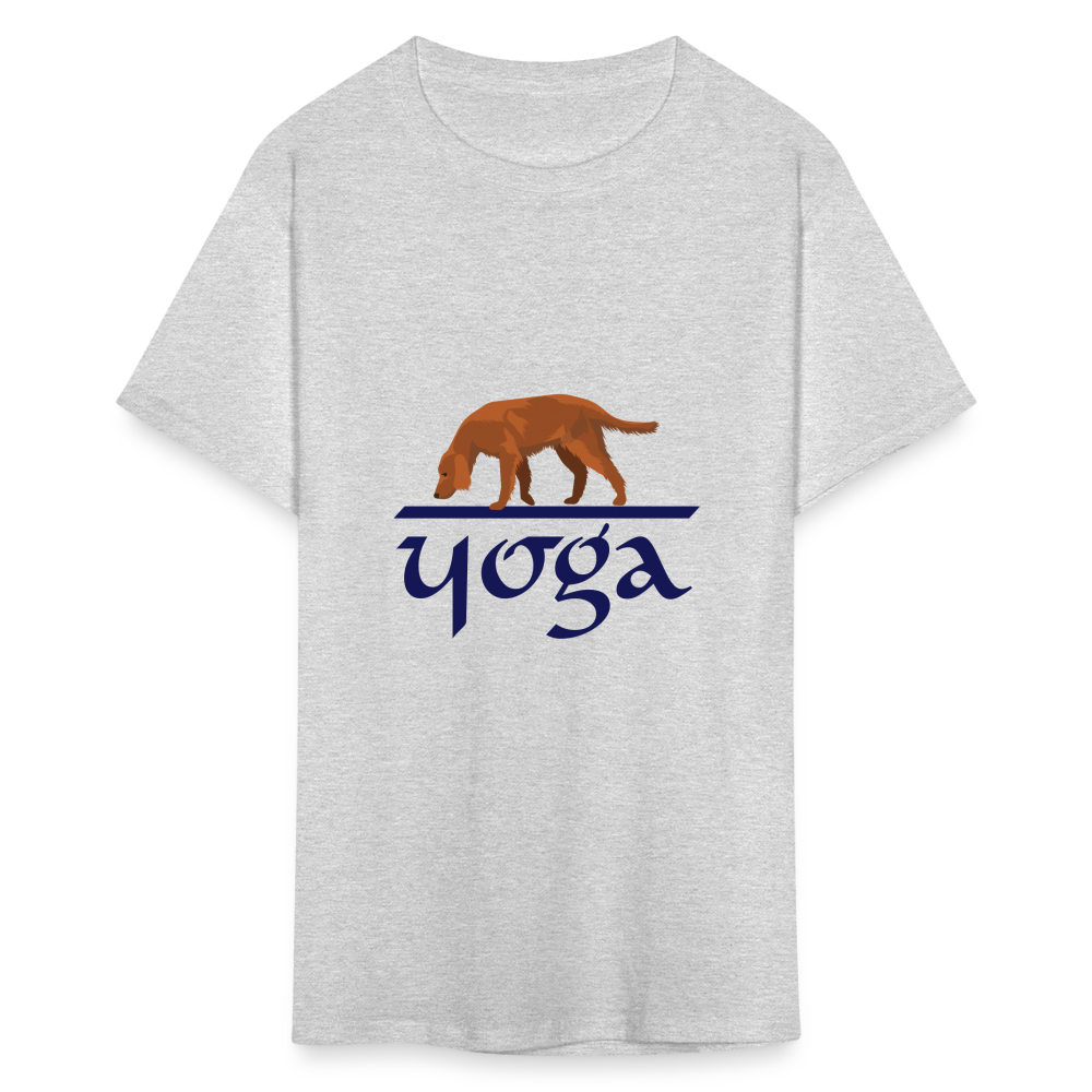 "DOG YOGA" Unisex Classic T-Shirt - heather gray