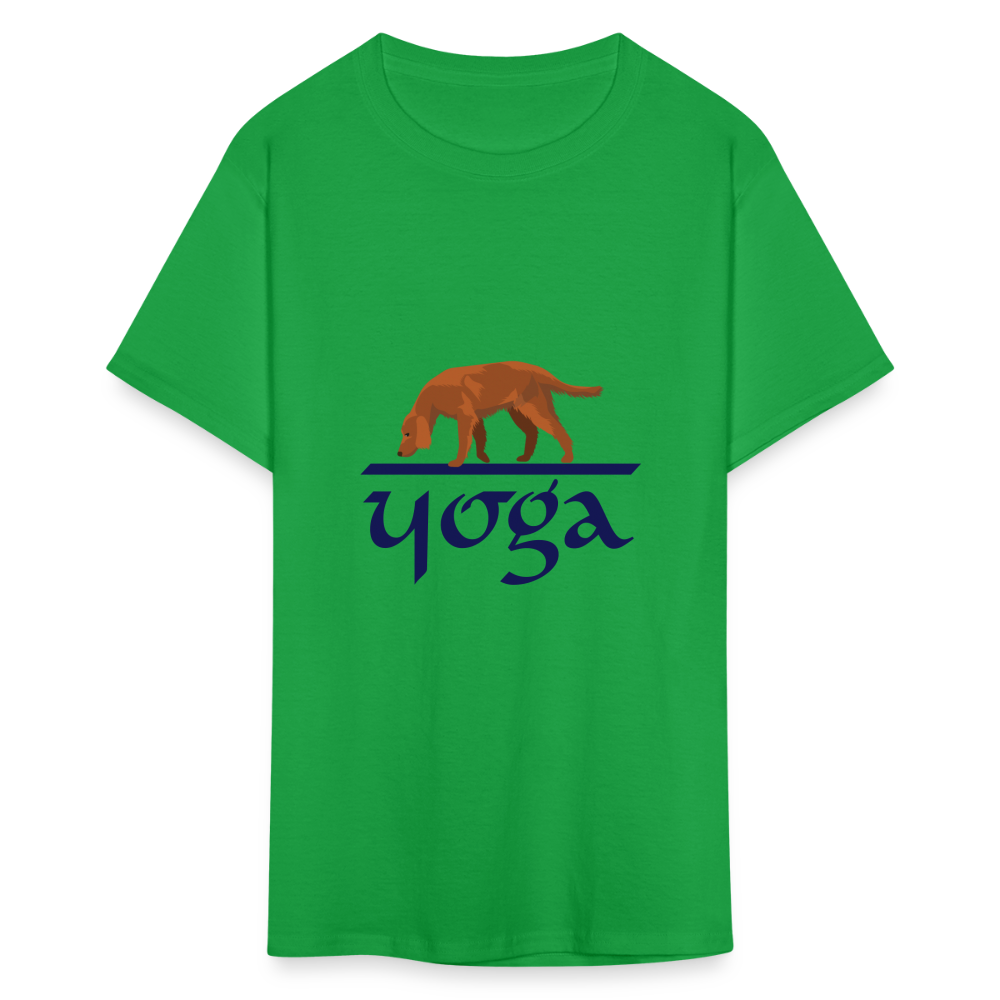 "DOG YOGA" Unisex Classic T-Shirt - bright green