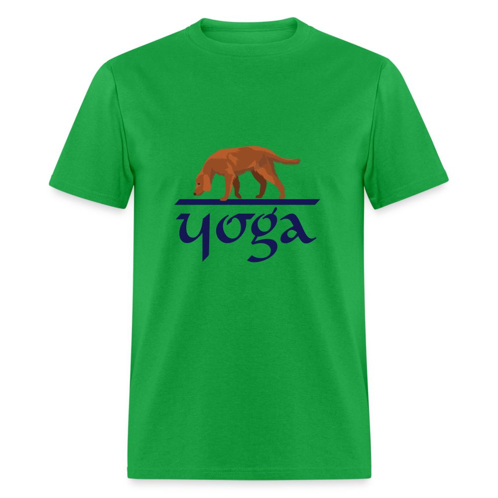 "DOG YOGA" Unisex Classic T-Shirt - bright green