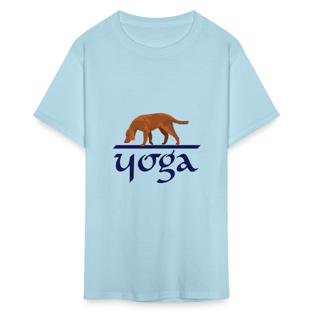 "DOG YOGA" Unisex Classic T-Shirt - powder blue