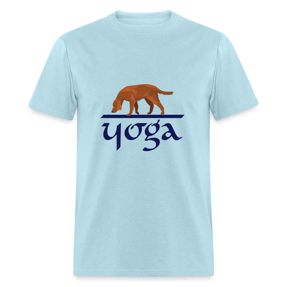 "DOG YOGA" Unisex Classic T-Shirt - powder blue