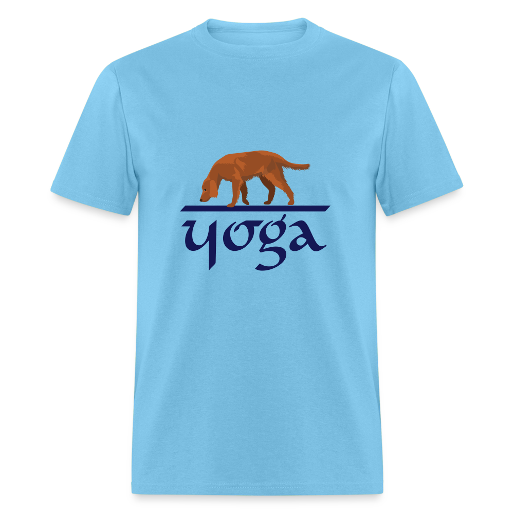 "DOG YOGA" Unisex Classic T-Shirt - aquatic blue