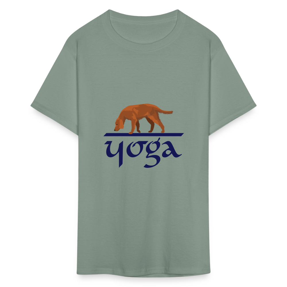 "DOG YOGA" Unisex Classic T-Shirt - sage