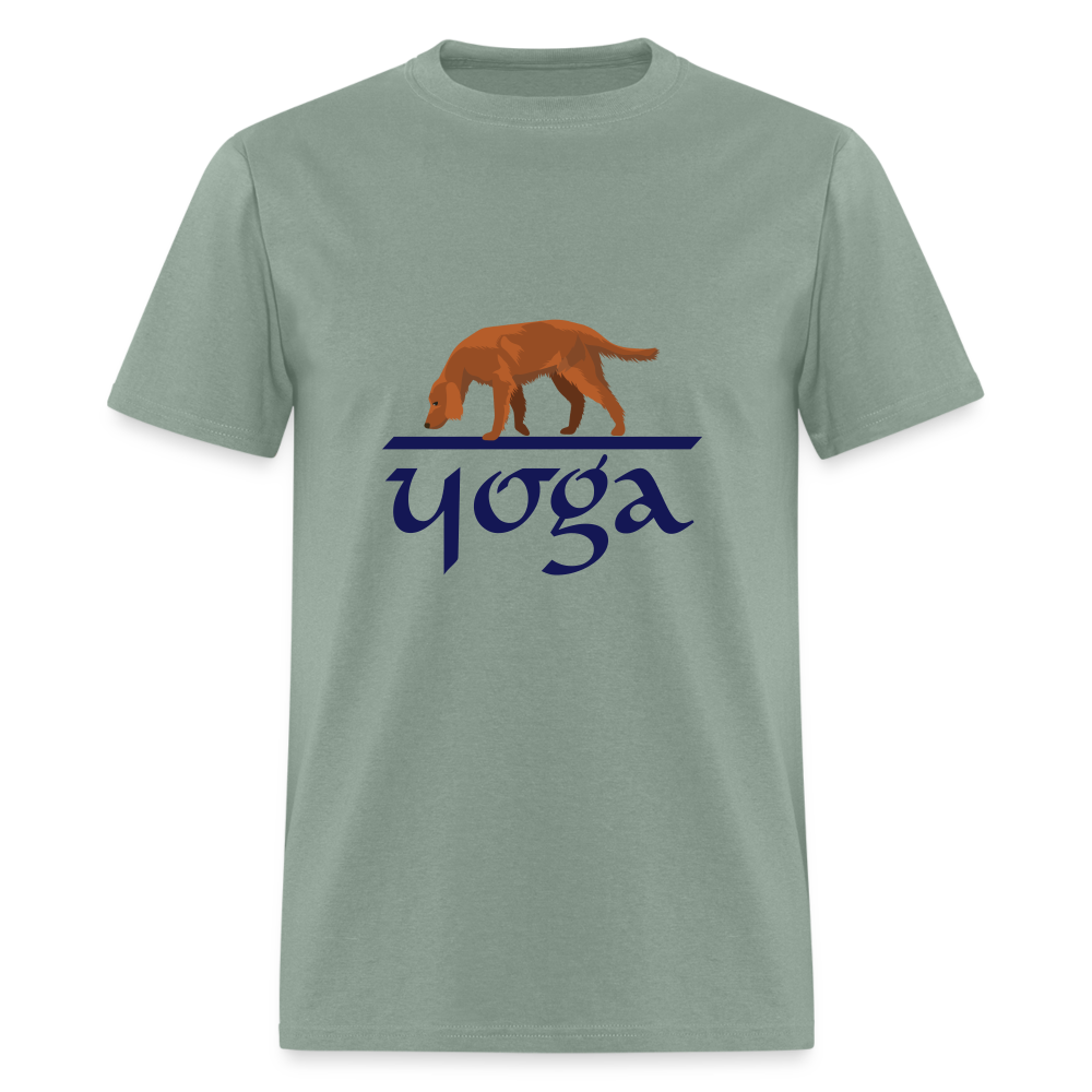 "DOG YOGA" Unisex Classic T-Shirt - sage