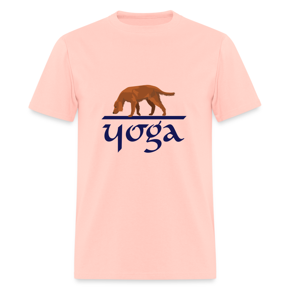 "DOG YOGA" Unisex Classic T-Shirt - blush pink 