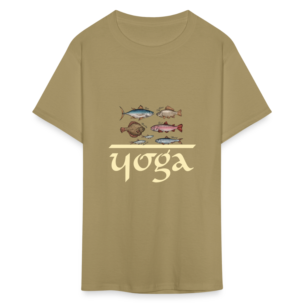 SIE CAPS "FISH YOGA" Unisex Classic T-Shirt - khaki