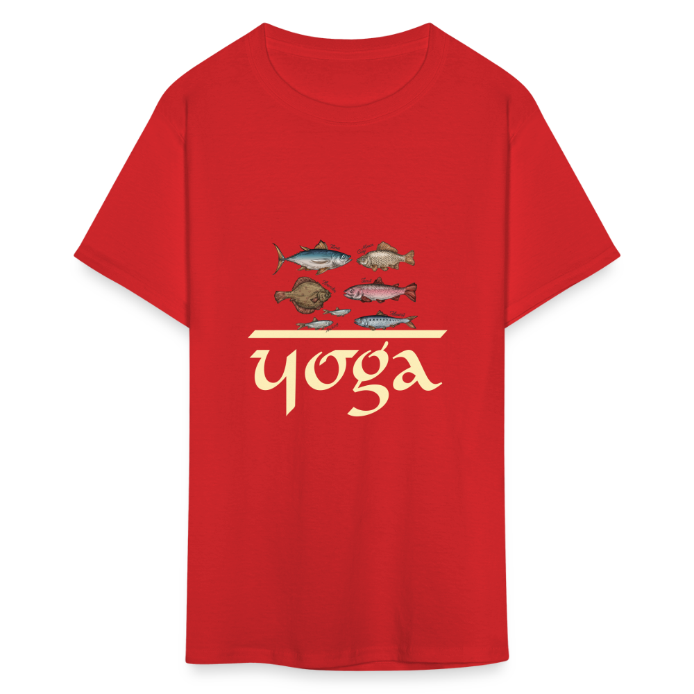 SIE CAPS "FISH YOGA" Unisex Classic T-Shirt - red