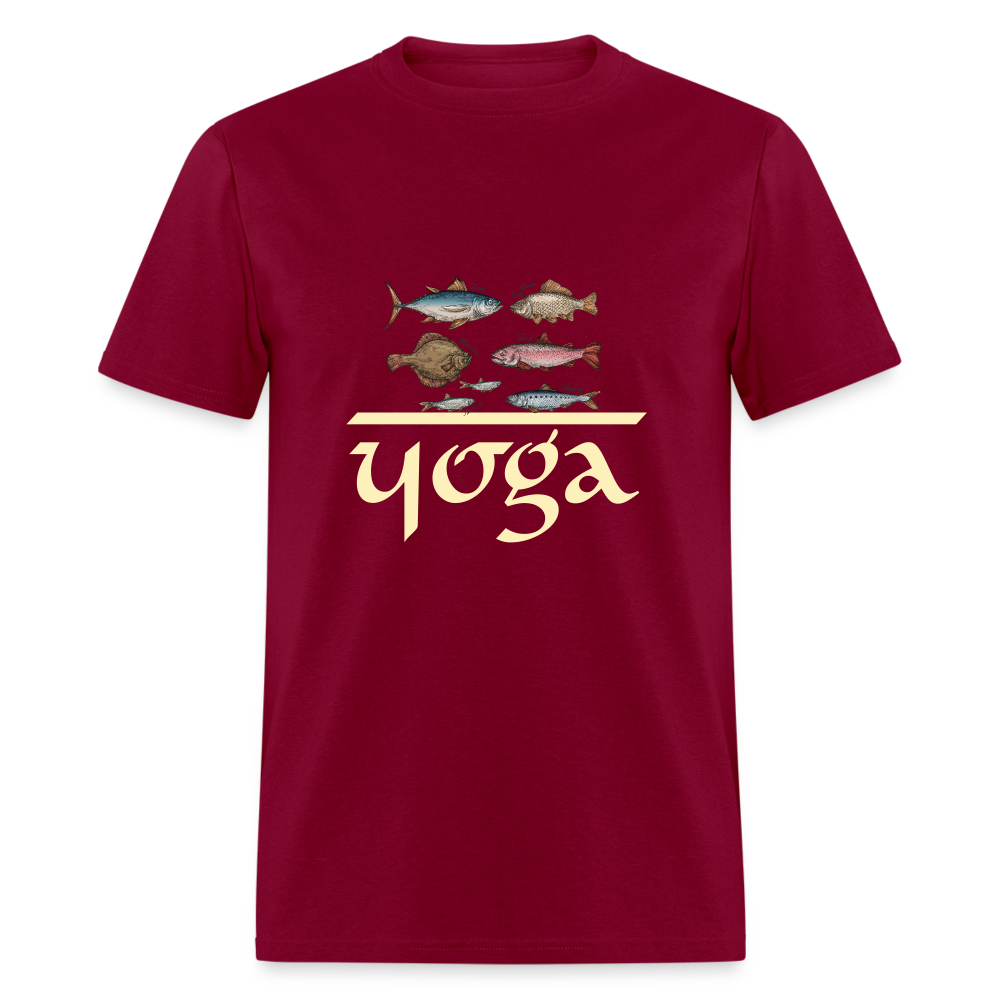 SIE CAPS "FISH YOGA" Unisex Classic T-Shirt - burgundy