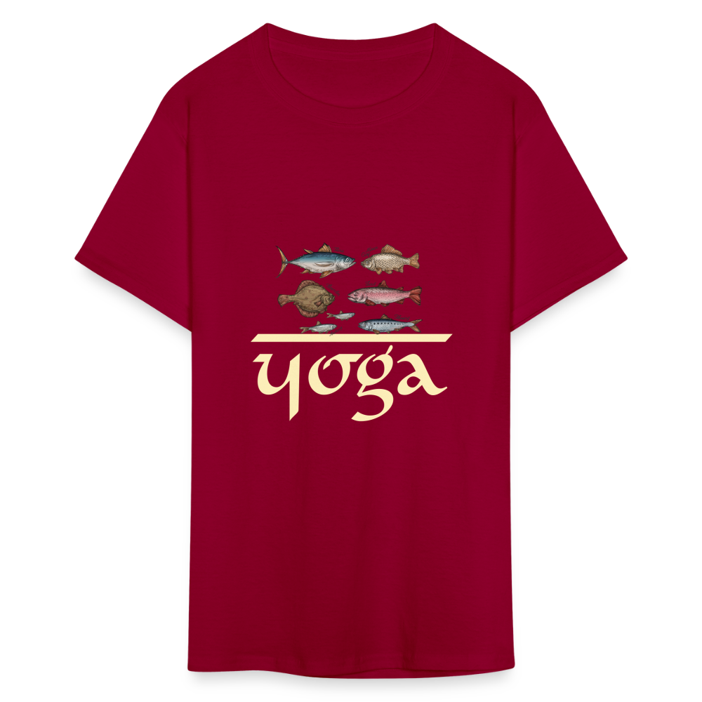 SIE CAPS "FISH YOGA" Unisex Classic T-Shirt - dark red