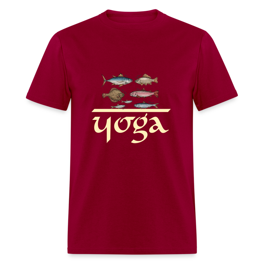 SIE CAPS "FISH YOGA" Unisex Classic T-Shirt - dark red