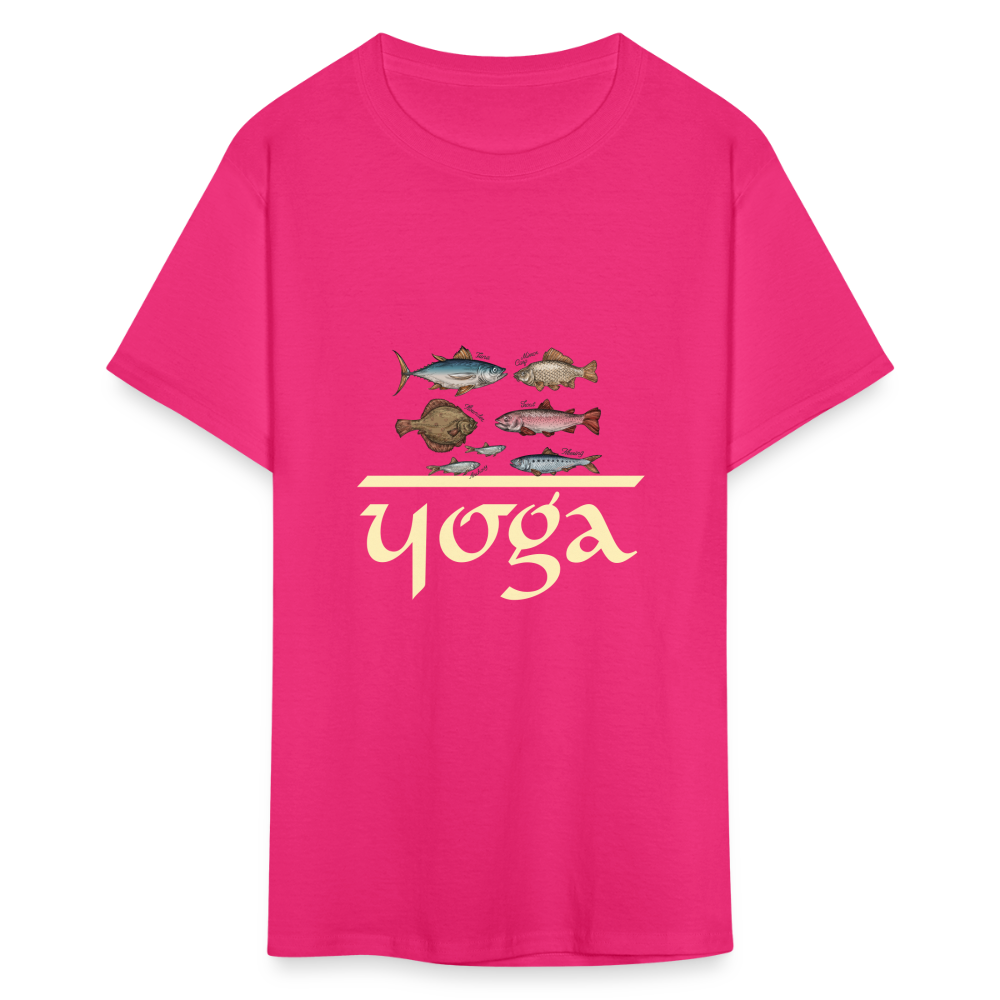 SIE CAPS "FISH YOGA" Unisex Classic T-Shirt - fuchsia