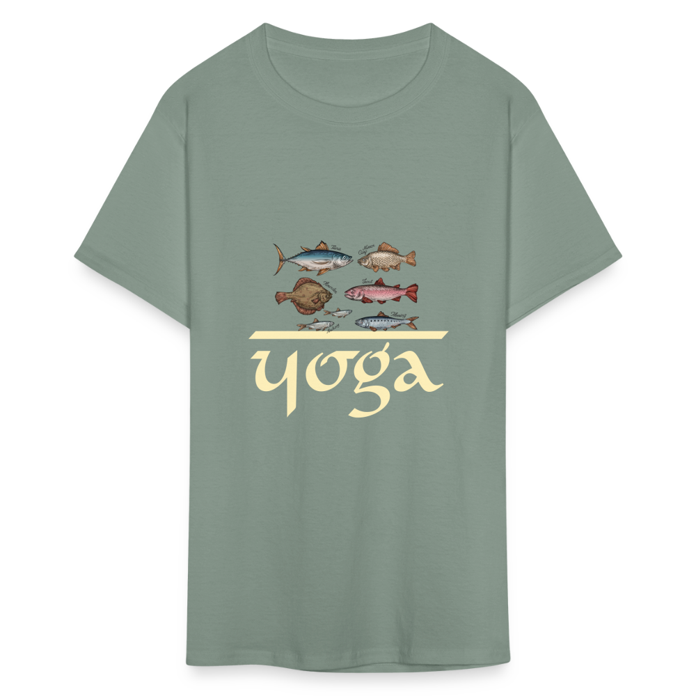 SIE CAPS "FISH YOGA" Unisex Classic T-Shirt - sage