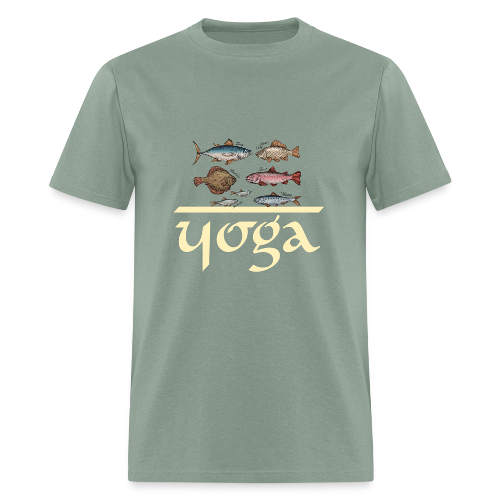 SIE CAPS "FISH YOGA" Unisex Classic T-Shirt - sage