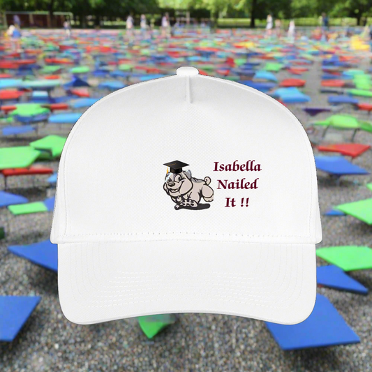 SIE CAPS ISABELLA THE GRADUATE Kids Snapback Baseball Cap - white