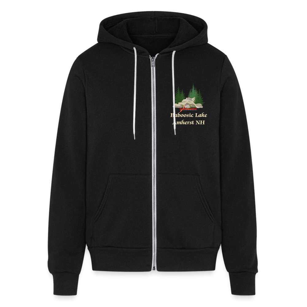 SIE CAPS "BABOOSIC LAKE" Authentic Bella + Canvas Unisex Full Zip Hoodie - black