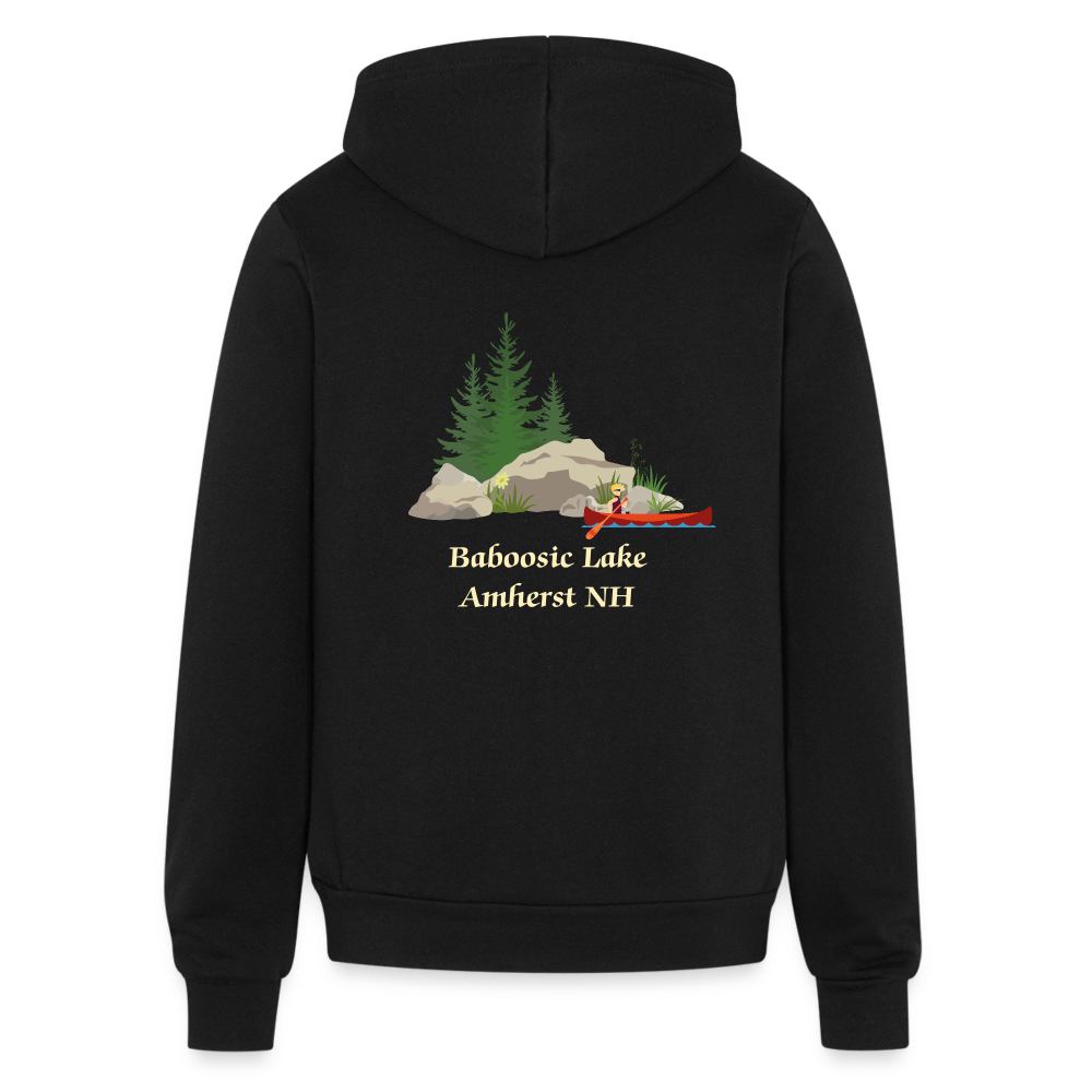 SIE CAPS "BABOOSIC LAKE" Authentic Bella + Canvas Unisex Full Zip Hoodie - black