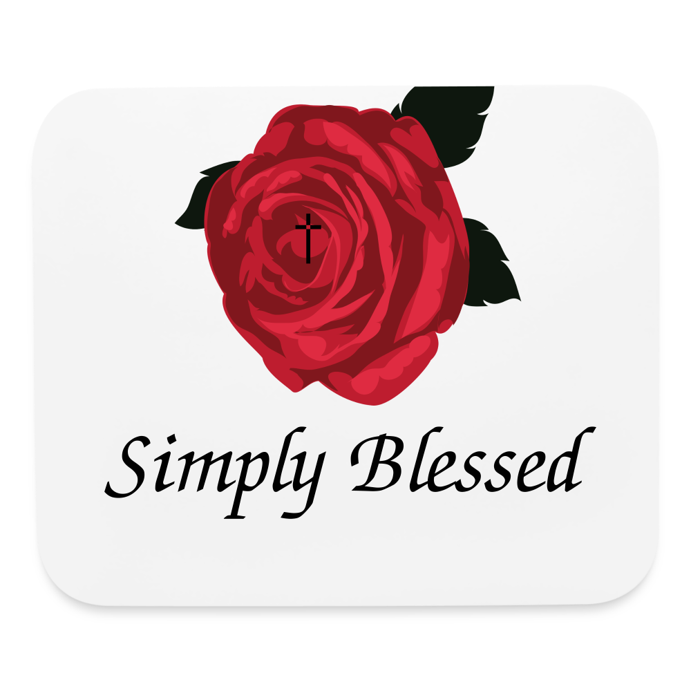 SIMPLY BLESSED Mouse Pad Horizontal - white