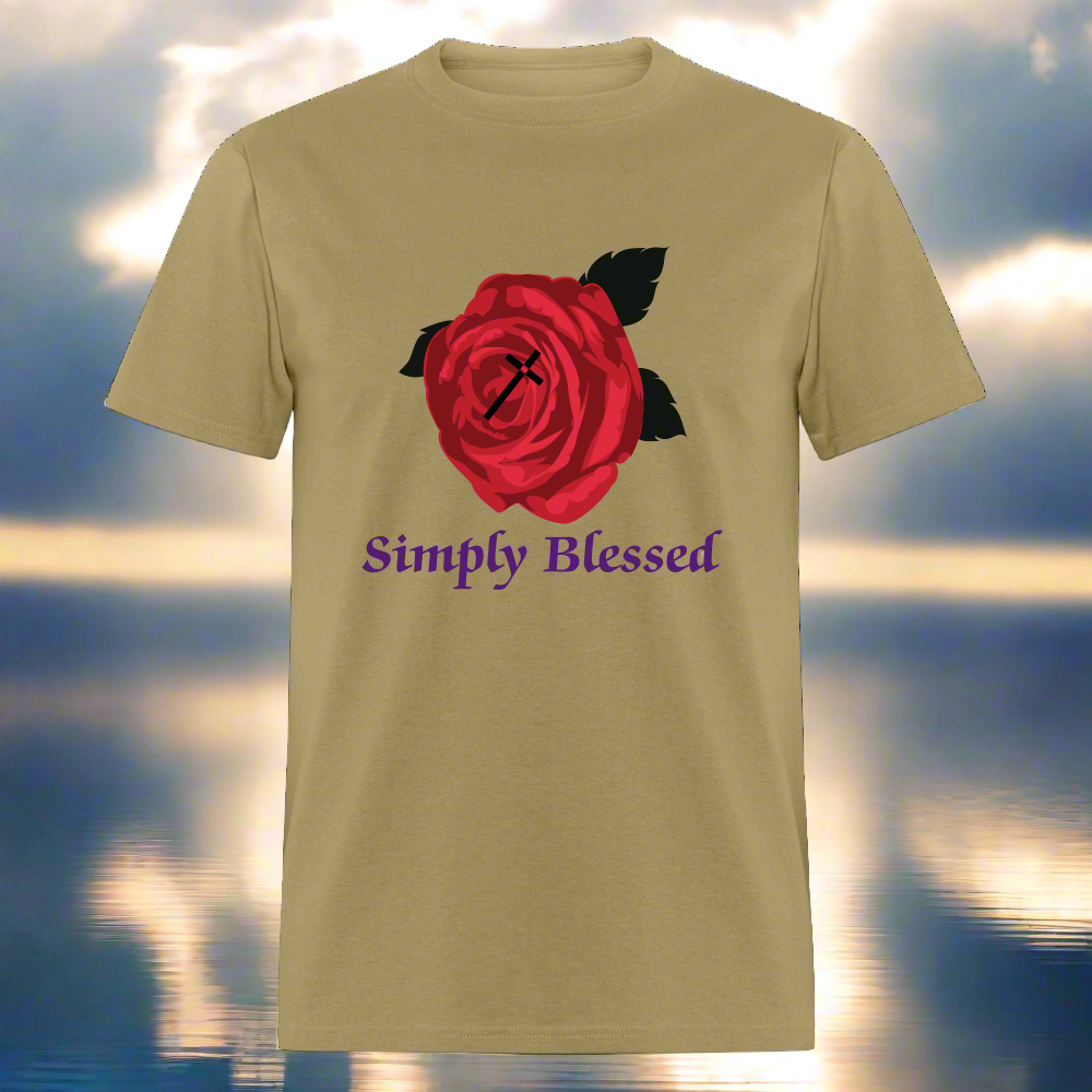 SOE CAPS SIMPLY BLESSED Fruit of the Loom Unisex Classic T-Shirt - khaki