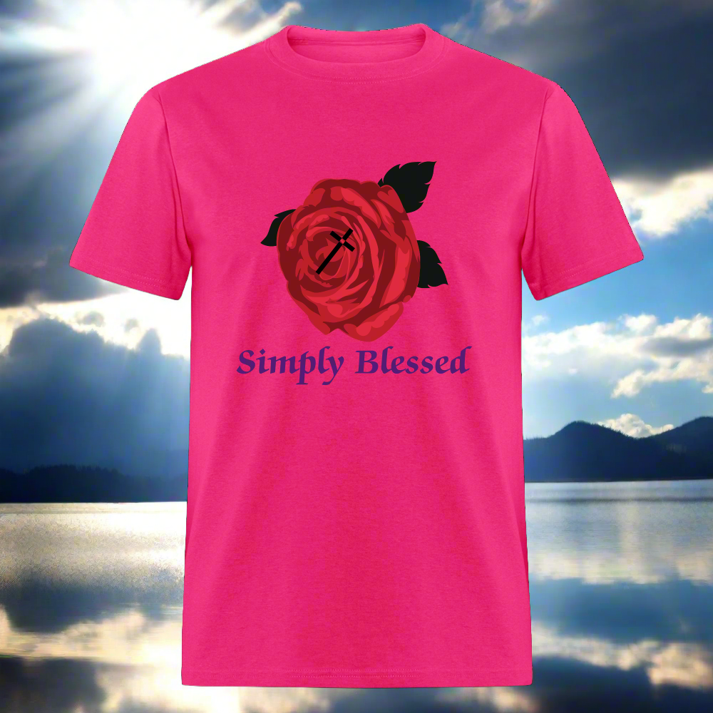 SOE CAPS SIMPLY BLESSED Fruit of the Loom Unisex Classic T-Shirt - fuchsia