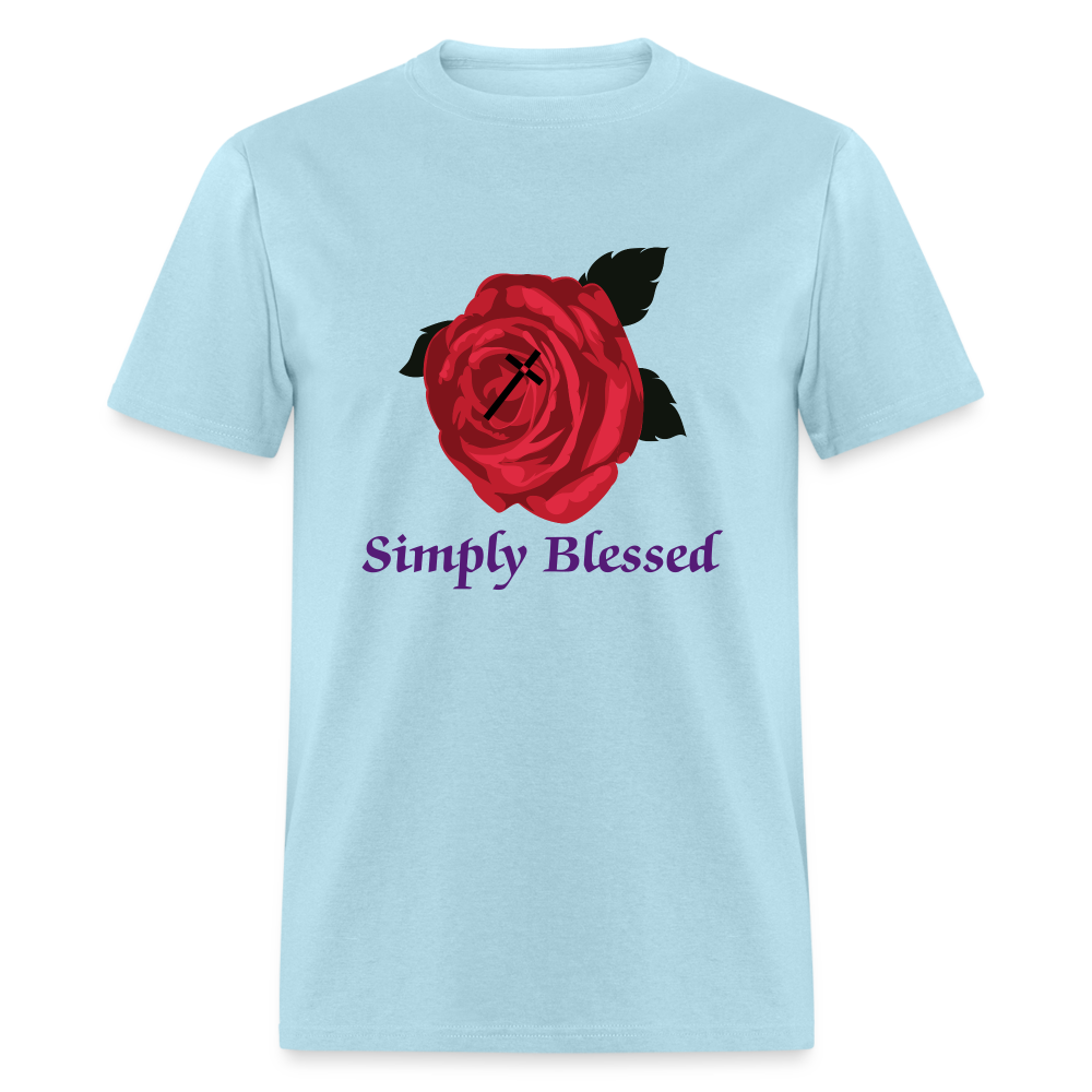 SOE CAPS SIMPLY BLESSED Fruit of the Loom Unisex Classic T-Shirt - powder blue