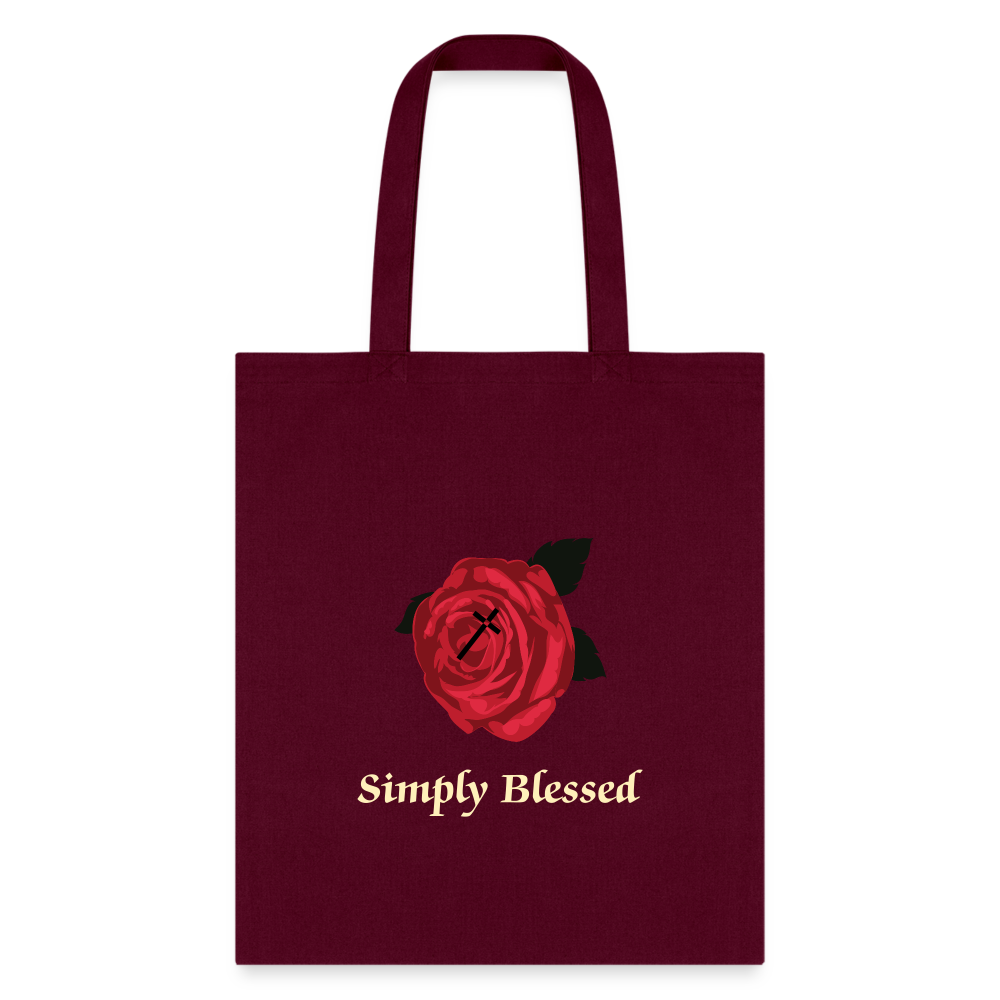 SIE CAPS SIMPLY BLESSED Tote Bag - burgundy