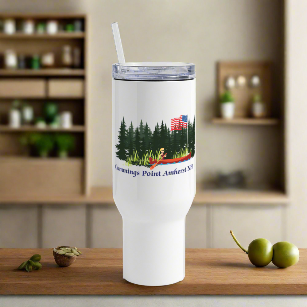 SIE CAPS CUMMINGS POINT AMHERST NH 40 oz Travel Tumbler - white