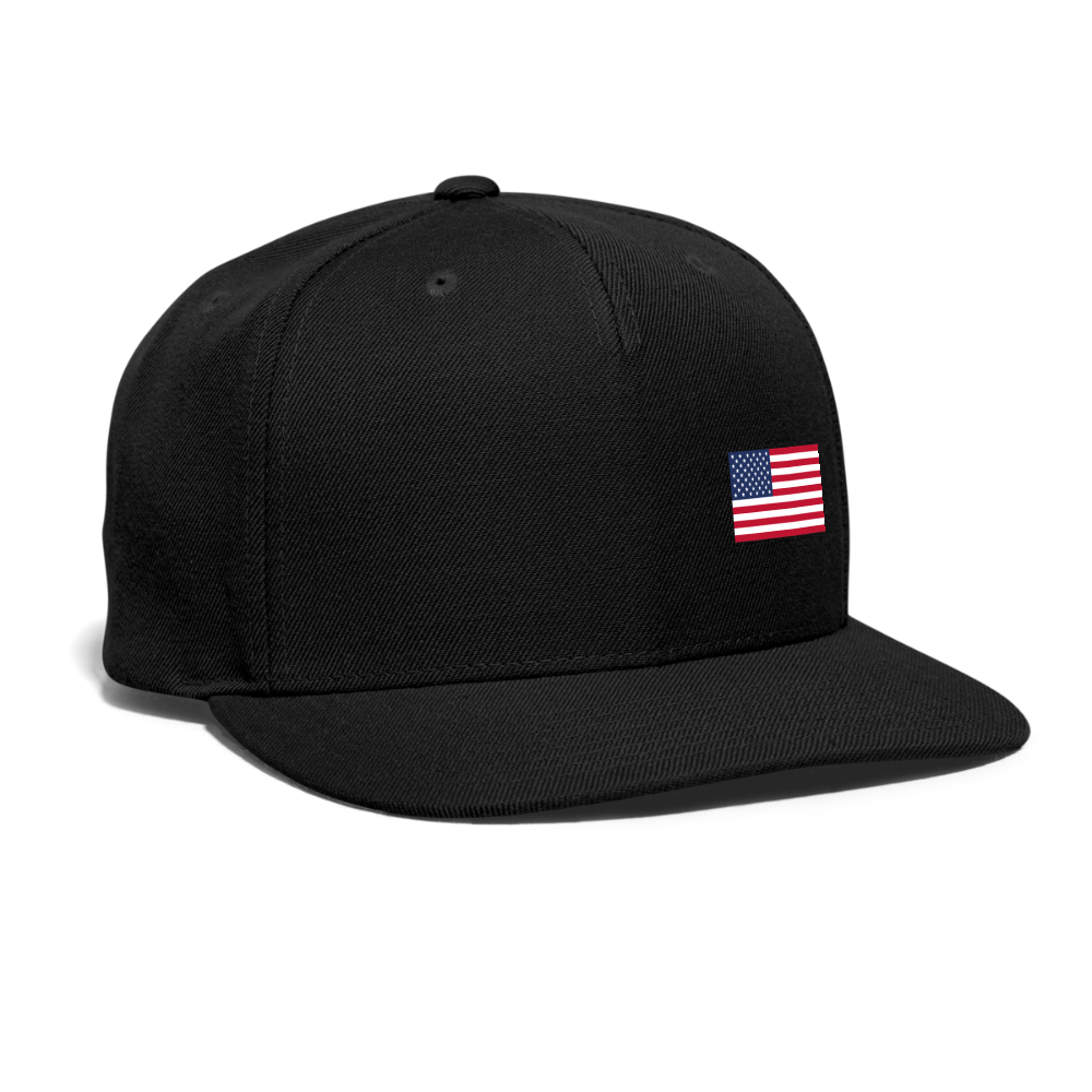 "USA FLAG" Authentic Snapback Baseball Cap - black