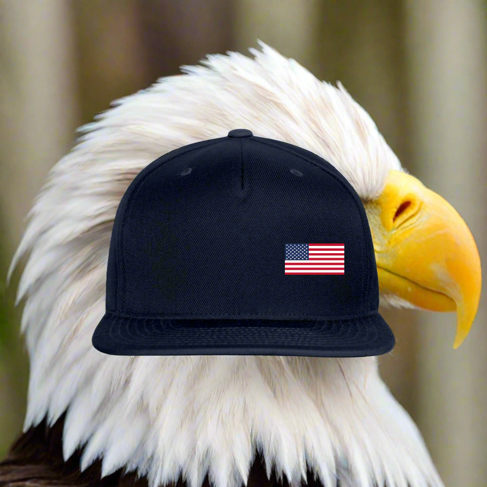 "USA FLAG" Authentic Snapback Baseball Cap - navy