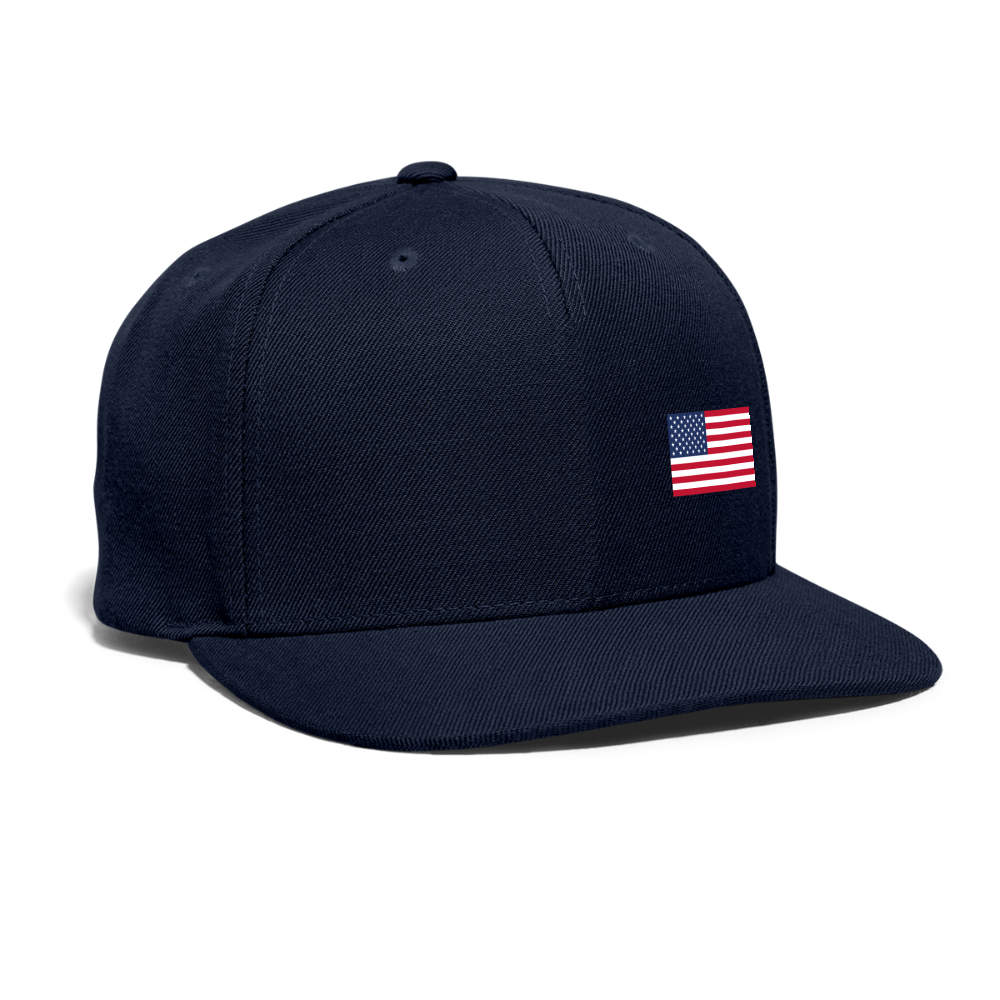 "USA FLAG" Authentic Snapback Baseball Cap - navy