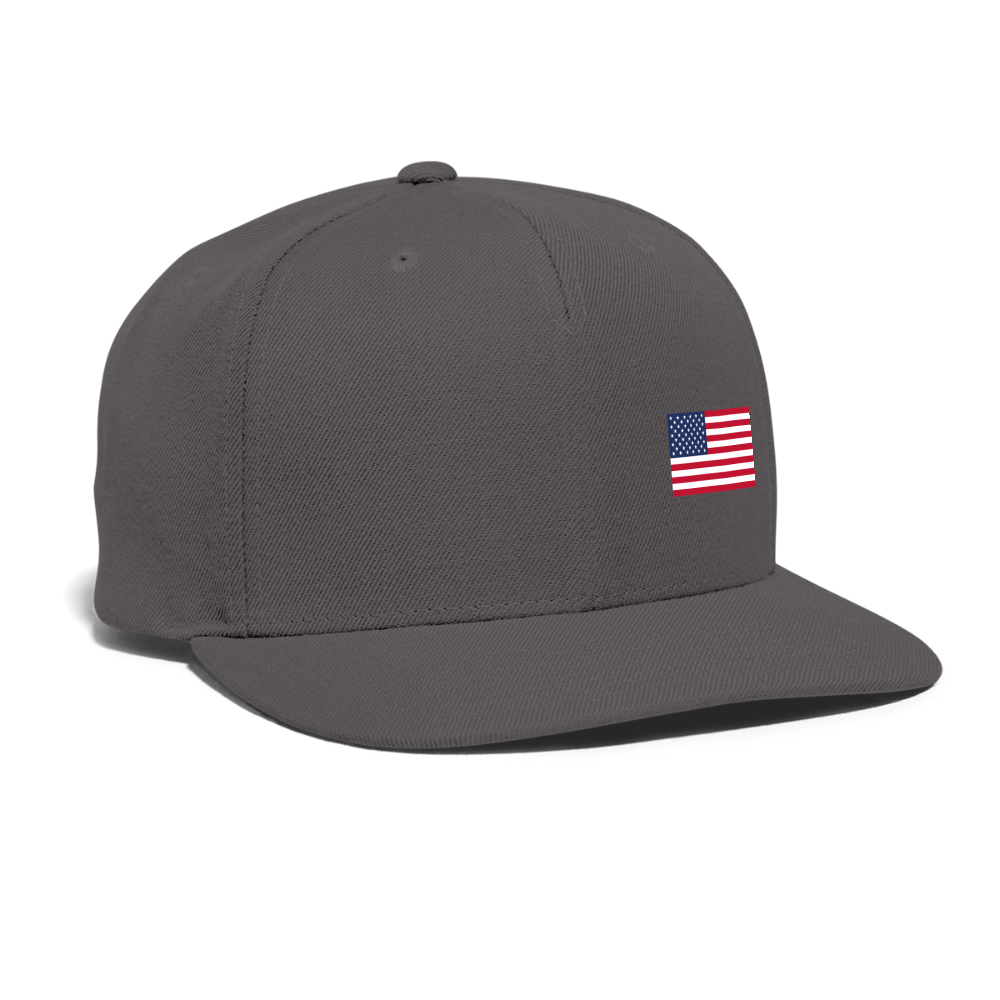 "USA FLAG" Authentic Snapback Baseball Cap - dark grey