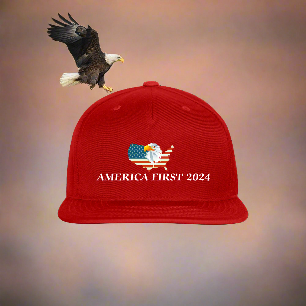 SIE CAPS "AMERICA FIRST 2024" Snapback Baseball Cap - red