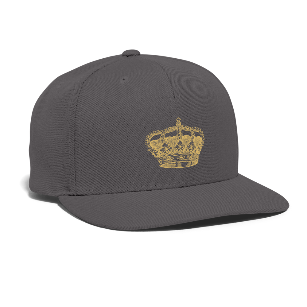 SIE CAPS THE CROWN Authentic Snapback Baseball Cap - dark grey