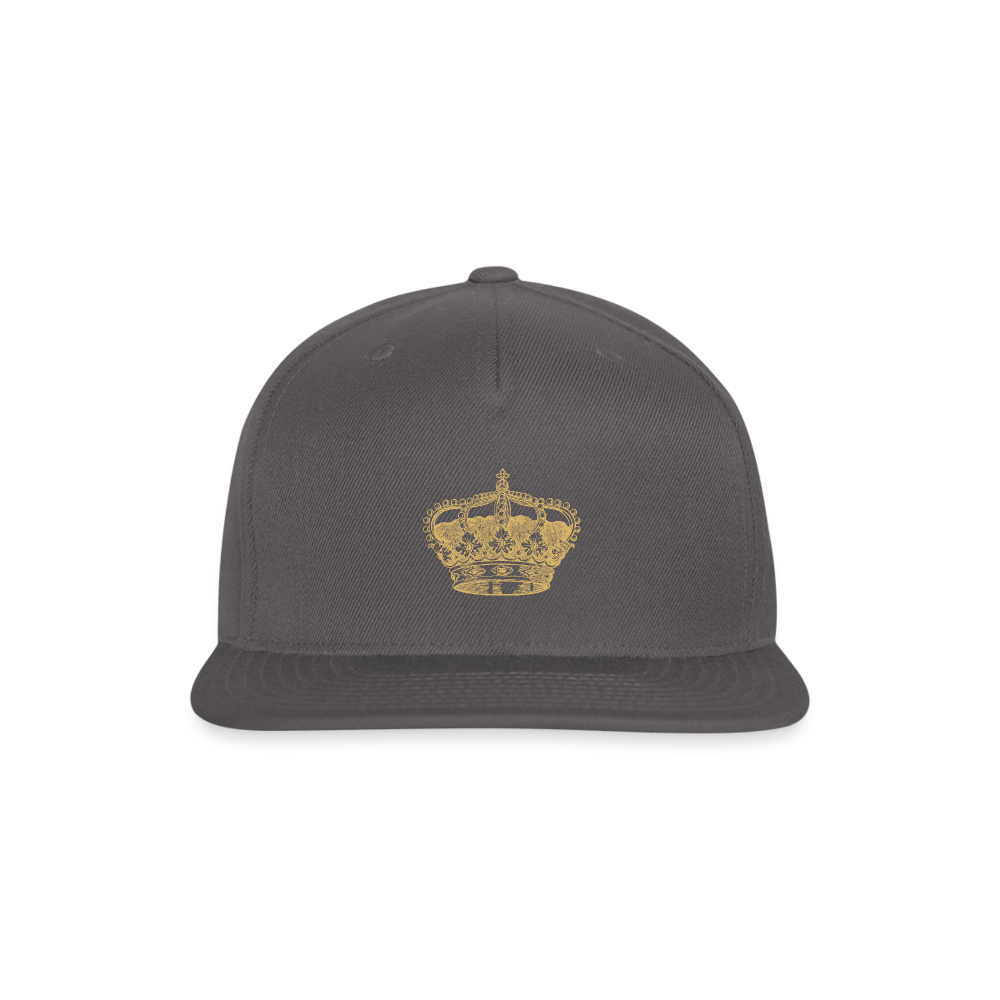 SIE CAPS THE CROWN Authentic Snapback Baseball Cap - dark grey