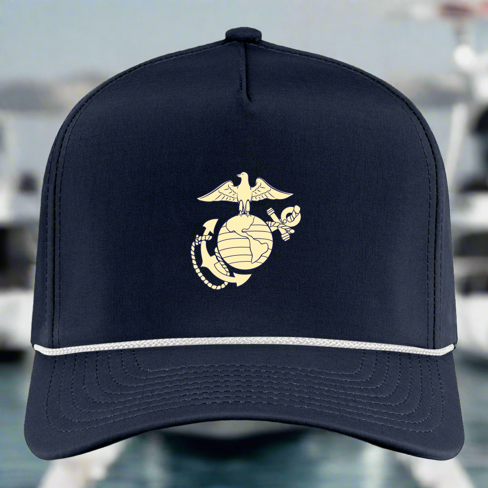 SIE CAPS Nautical Crest Imperial Rope Cap - navy/white