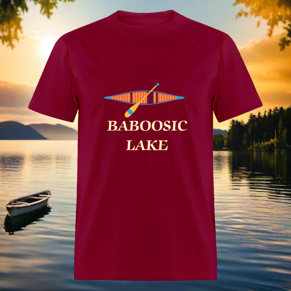 SIE CAPS BABOOSIC LAKE Relaxed Design Classic T-Shirt - burgundy