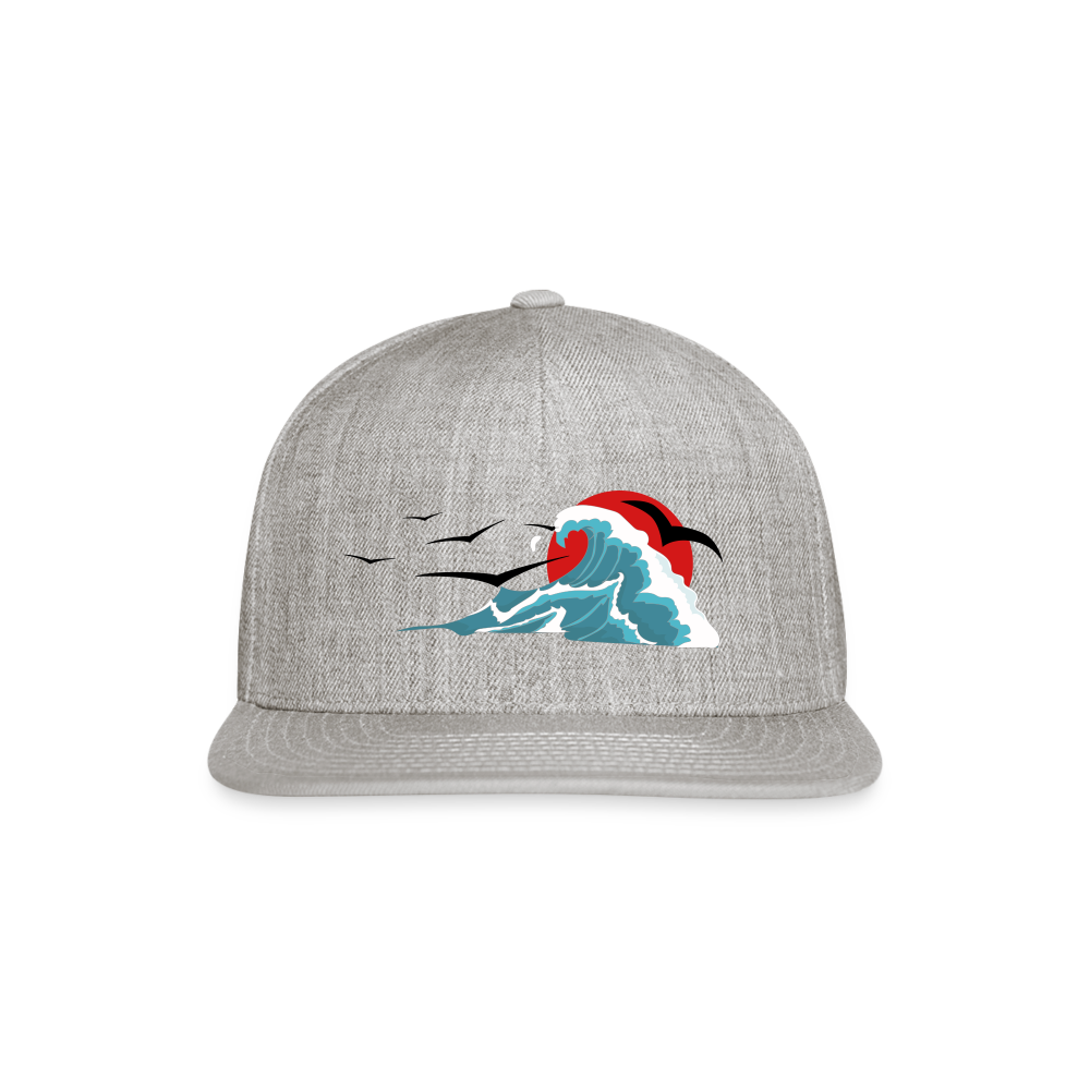 SIE CAPS "SUNSET SEAGULLS" Snapback Baseball Cap - heather gray