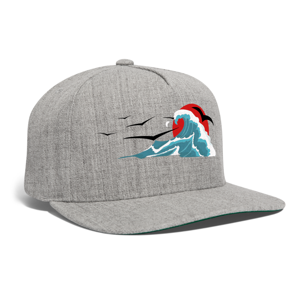 SIE CAPS "SUNSET SEAGULLS" Snapback Baseball Cap - heather gray