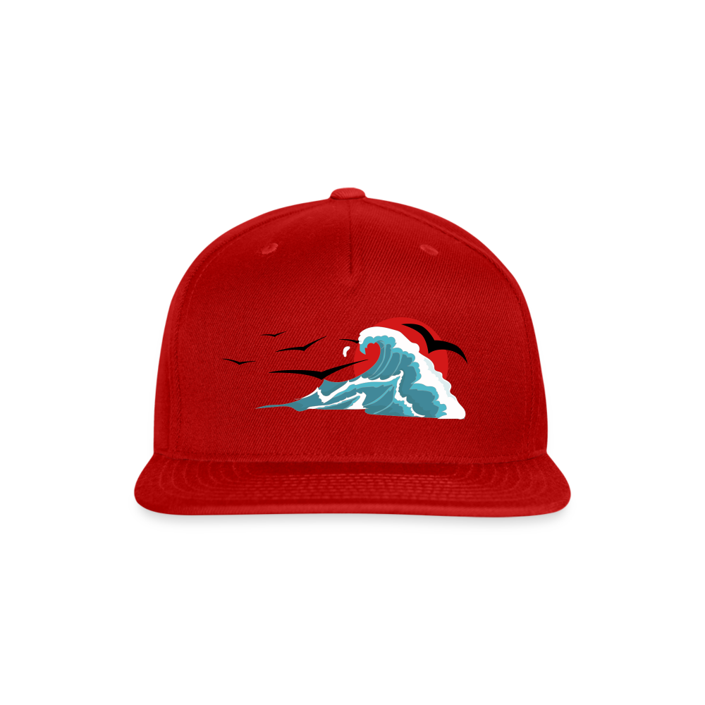 SIE CAPS "SUNSET SEAGULLS" Snapback Baseball Cap - red